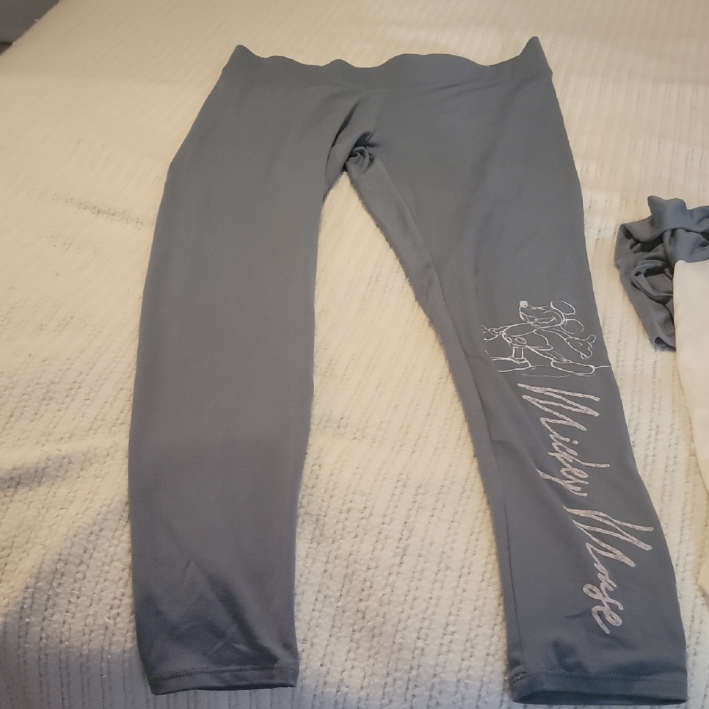 Disney Blue/Gray Leggings with Tapered Fit